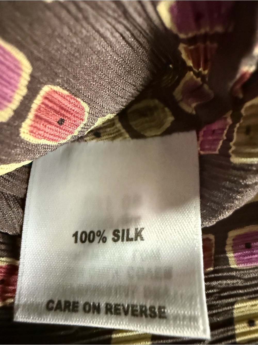 Vintage SILK St. John Sport Geometric Multi Square Long Sleeve Large quiet lux - Picture 8 of 10